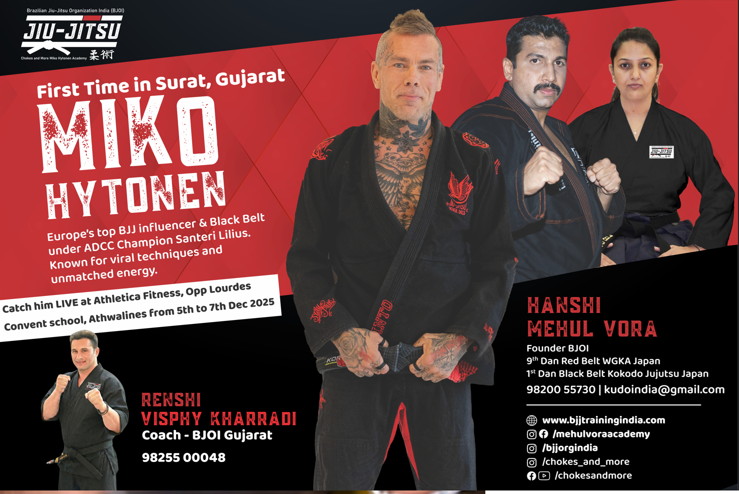 1st Miko Hytonen International BJJ Seminar Surat 2025